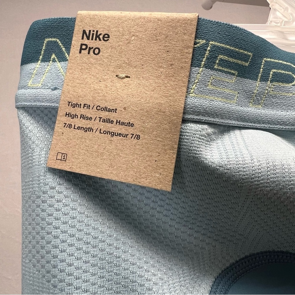 Nike Dri-fit Pro Teal Training Leggings Medium - Picture 6 of 6